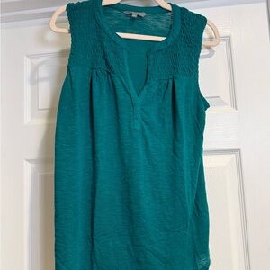 Daisy Fuentes Teal Sleeveless Blouse